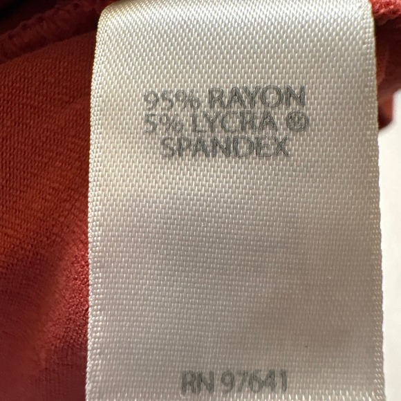 J. Jill Wearever Terracotta Red Faux Wrap V-Neck 3/4 Sleeve Top 2X Y2K Babydoll - Picture 6 of 8